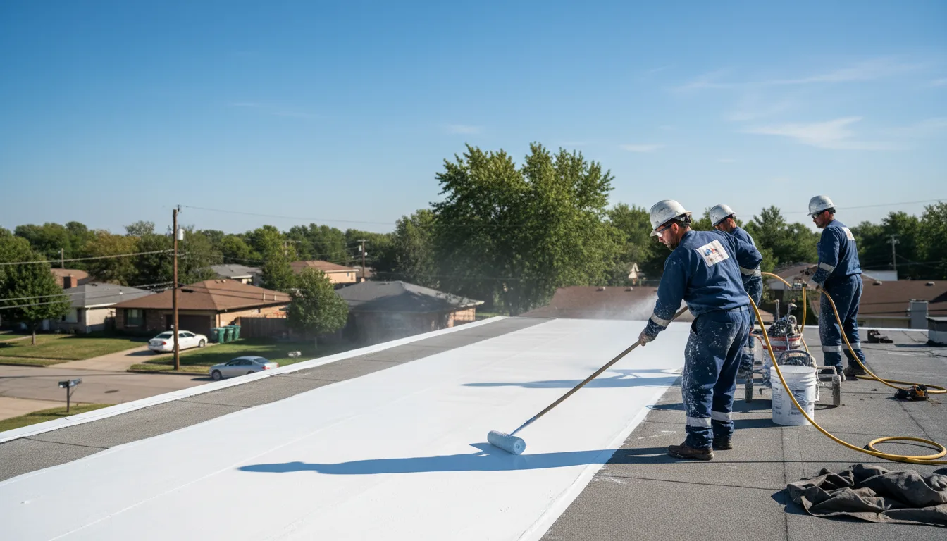Commercial roof coating in Taylor Ridge, IL near me